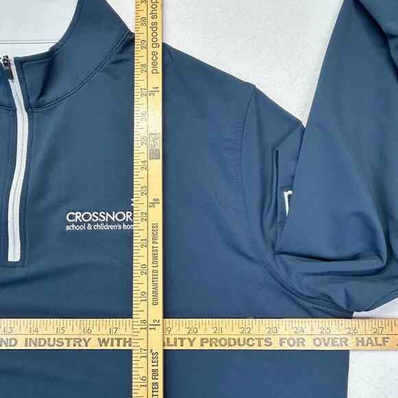 Peter Millar Crown Sport 1/4 Zip Mens XL New Blue MC0EK40 Embroid CROSSNORE pfa - Picture 7 of 12